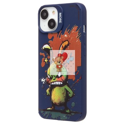 Чехол-накладка для Apple iPhone 13 (заяц) (темно-синий) - SC335 Чехол-накладка для Apple iPhone 13 (заяц) (темно-синий) - SC335