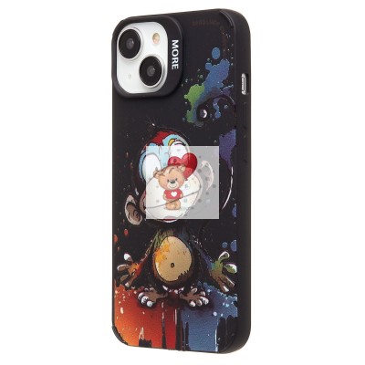 Чехол-накладка для Apple iPhone 14 (обезьяна) (черный) - SC335 Чехол-накладка для Apple iPhone 14 (обезьяна) (черный) - SC335