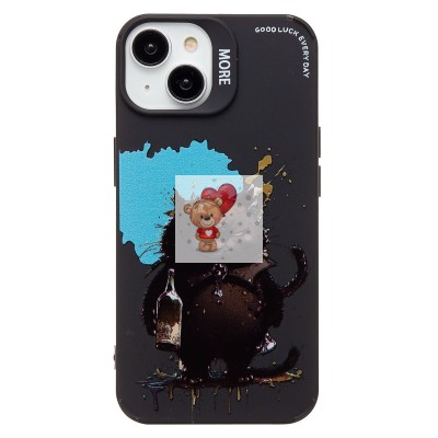 Чехол-накладка для Apple iPhone 13 (черный кот) (черный) - SC335 Чехол-накладка для Apple iPhone 13 (черный кот) (черный) - SC335