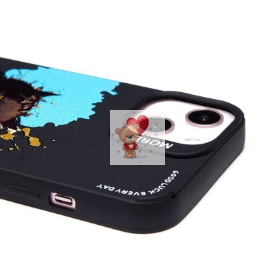 Чехол-накладка для Apple iPhone 13 (черный кот) (черный) - SC335