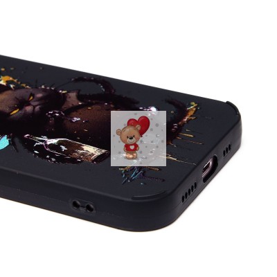 Чехол-накладка для Apple iPhone 13 (черный кот) (черный) - SC335
