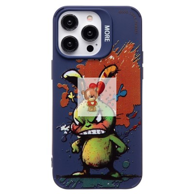 Чехол-накладка для Apple iPhone 14 Pro Max (заяц) (темно-синий) - SC335 Чехол-накладка для Apple iPhone 14 Pro Max (заяц) (темно-синий) - SC335