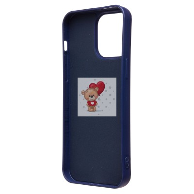 Чехол-накладка для Apple iPhone 14 Pro Max (заяц) (темно-синий) - SC335