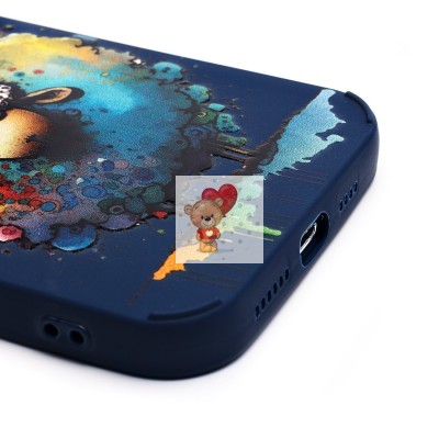 Чехол-накладка для Apple iPhone 14 Pro Max (овечка) (темно-синий) - SC335