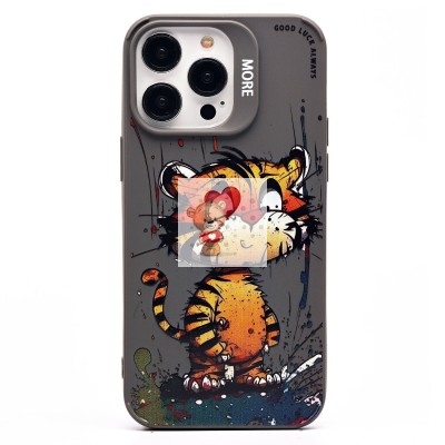 Чехол-накладка для Apple iPhone 14 Pro Max (тигр) (серый) - SC335 Чехол-накладка для Apple iPhone 14 Pro Max (тигр) (серый) - SC335