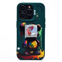Чехол-накладка для Apple iPhone 14 Pro (медведь) (темно-зеленый) - SC335