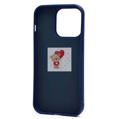 Чехол-накладка для Apple iPhone 14 Pro (овечка) (темно-синий) - SC335