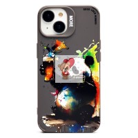 Чехол-накладка для Apple iPhone 14 (панда) (серый) - SC335