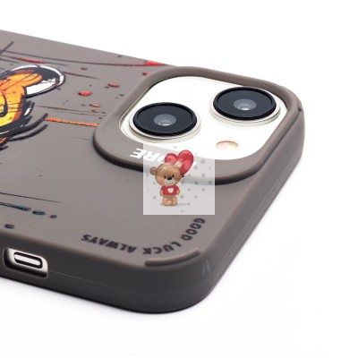 Чехол-накладка для Apple iPhone 14 (тигр) (серый) - SC335 Чехол-накладка для Apple iPhone 14 (тигр) (серый) - SC335