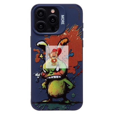 Чехол-накладка для Apple iPhone 15 Pro Max (заяц) (темно-синий) - SC335