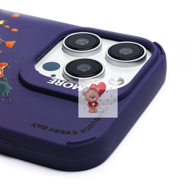 Чехол-накладка для Apple iPhone 15 Pro Max (кот) (фиолетовый) - SC335 Чехол-накладка для Apple iPhone 15 Pro Max (кот) (фиолетовый) - SC335