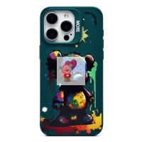 Чехол-накладка для Apple iPhone 15 Pro Max (медведь) (темно-зеленый) - SC335 Чехол-накладка для Apple iPhone 15 Pro Max (медведь) (темно-зеленый) - SC335