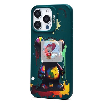 Чехол-накладка для Apple iPhone 15 Pro Max (медведь) (темно-зеленый) - SC335 Чехол-накладка для Apple iPhone 15 Pro Max (медведь) (темно-зеленый) - SC335