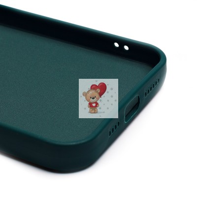 Чехол-накладка для Apple iPhone 15 Pro Max (медведь) (темно-зеленый) - SC335 Чехол-накладка для Apple iPhone 15 Pro Max (медведь) (темно-зеленый) - SC335