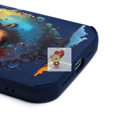 Чехол-накладка для Apple iPhone 15 Pro Max (овечка) (темно-синий) - SC335