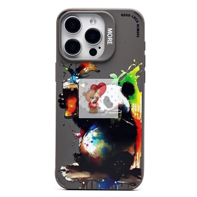 Чехол-накладка для Apple iPhone 15 Pro Max (панда) (серый) - SC335 Чехол-накладка для Apple iPhone 15 Pro Max (панда) (серый) - SC335