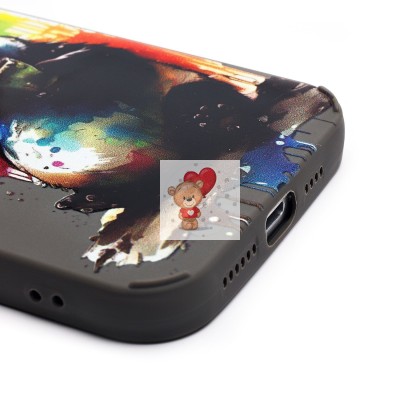 Чехол-накладка для Apple iPhone 15 Pro Max (панда) (серый) - SC335 Чехол-накладка для Apple iPhone 15 Pro Max (панда) (серый) - SC335