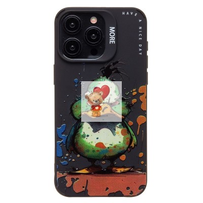 Чехол-накладка для Apple iPhone 15 Pro Max (утка) (черный) - SC335 Чехол-накладка для Apple iPhone 15 Pro Max (утка) (черный) - SC335