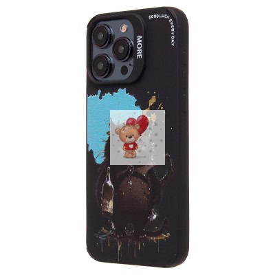 Чехол-накладка для Apple iPhone 15 Pro Max (черный кот) (черный) - SC335