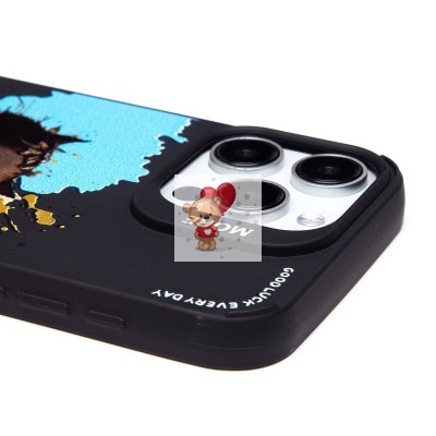 Чехол-накладка для Apple iPhone 15 Pro Max (черный кот) (черный) - SC335