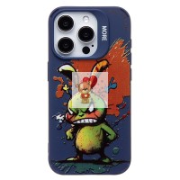 Чехол-накладка для Apple iPhone 15 Pro (заяц) (темно-синий) - SC335