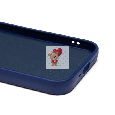 Чехол-накладка для Apple iPhone 15 Pro (заяц) (темно-синий) - SC335