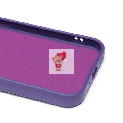 Чехол-накладка для Apple iPhone 15 Pro (кот) (фиолетовый) - SC335