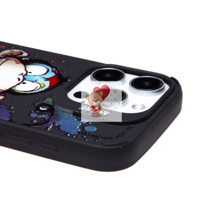 Чехол-накладка для Apple iPhone 15 Pro (обезьяна) (черный) - SC335