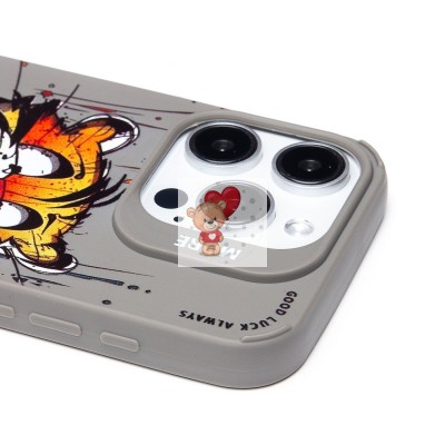 Чехол-накладка для Apple iPhone 15 Pro (тигр) (серый) - SC335 Чехол-накладка для Apple iPhone 15 Pro (тигр) (серый) - SC335