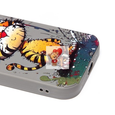 Чехол-накладка для Apple iPhone 15 Pro (тигр) (серый) - SC335 Чехол-накладка для Apple iPhone 15 Pro (тигр) (серый) - SC335
