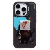 Чехол-накладка для Apple iPhone 15 Pro (черный кот) (черный) - SC335