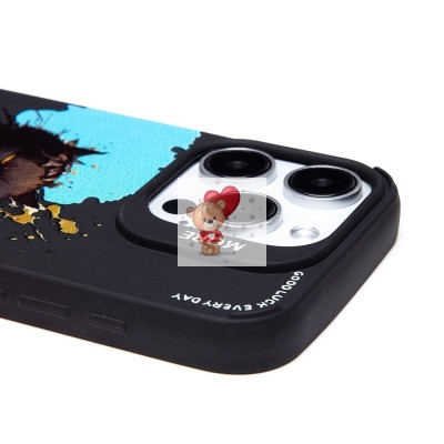 Чехол-накладка для Apple iPhone 15 Pro (черный кот) (черный) - SC335