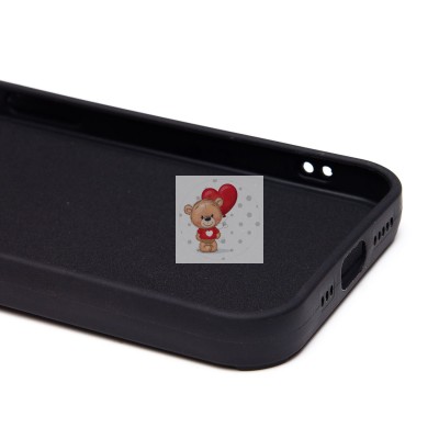 Чехол-накладка для Apple iPhone 15 Pro (черный кот) (черный) - SC335