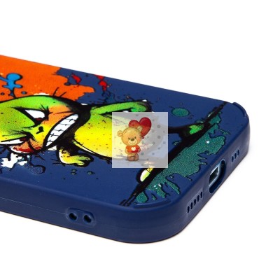 Чехол-накладка для Apple iPhone 15 (заяц) (темно-синий) - SC335