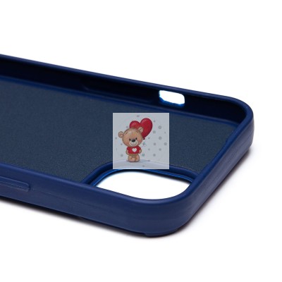 Чехол-накладка для Apple iPhone 15 (заяц) (темно-синий) - SC335