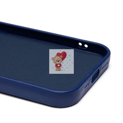 Чехол-накладка для Apple iPhone 15 (заяц) (темно-синий) - SC335