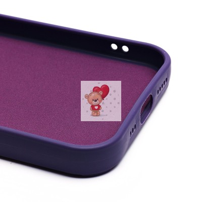 Чехол-накладка для Apple iPhone 15 (кот) (фиолетовый) - SC335