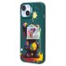 Чехол-накладка для Apple iPhone 15 (медведь) (темно-зеленый) - SC335