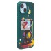 Чехол-накладка для Apple iPhone 15 (медведь) (темно-зеленый) - SC335