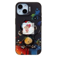 Чехол-накладка для Apple iPhone 15 (обезьяна) (черный) - SC335 Чехол-накладка для Apple iPhone 15 (обезьяна) (черный) - SC335