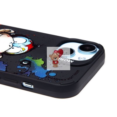 Чехол-накладка для Apple iPhone 15 (обезьяна) (черный) - SC335