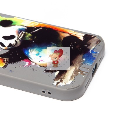 Чехол-накладка для Apple iPhone 15 (панда) (серый) - SC335