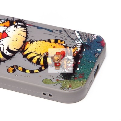 Чехол-накладка для Apple iPhone 15 (тигр) (серый) - SC335