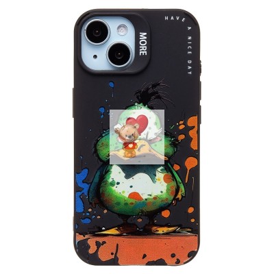 Чехол-накладка для Apple iPhone 15 (утка) (черный) - SC335