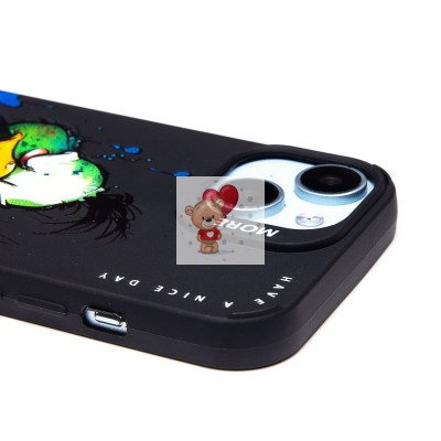 Чехол-накладка для Apple iPhone 15 (утка) (черный) - SC335