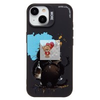 Чехол-накладка для Apple iPhone 15 (черный кот) (черный) - SC335