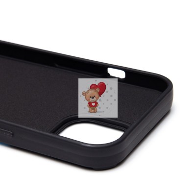 Чехол-накладка для Apple iPhone 15 (черный кот) (черный) - SC335