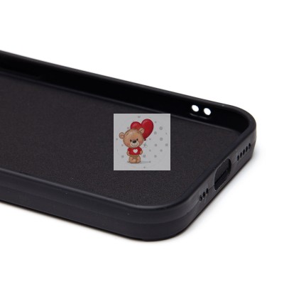 Чехол-накладка для Apple iPhone 15 (черный кот) (черный) - SC335