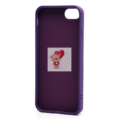 Чехол-накладка для Apple iPhone 7 (кот) (фиолетовый) - SC335