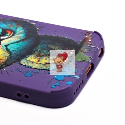 Чехол-накладка для Apple iPhone 7 (кот) (фиолетовый) - SC335